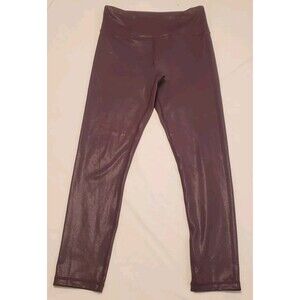 Zyia Active Light N Tight Womens Size 6-8 Purple Metallic 7/8 Length